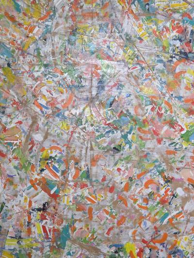  Zoragozo Zoragozo Signed Abstract Acrylic on Layered Panels c 1970 63 x 63 inches