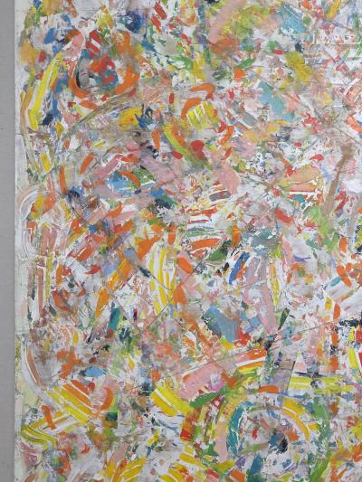  Zoragozo Zoragozo Signed Abstract Acrylic on Layered Panels c 1970 63 x 63 inches