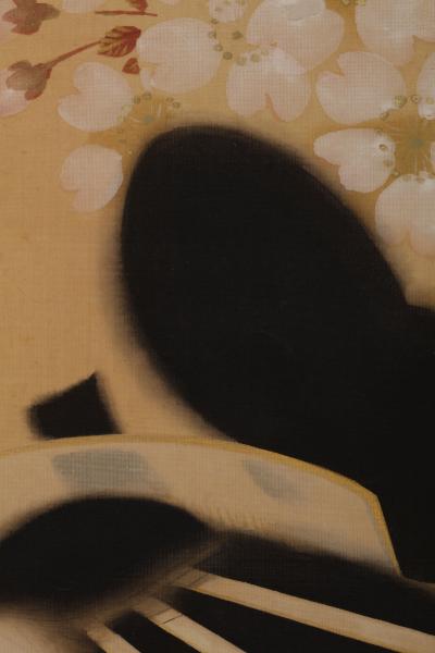  bayashi Chimaki Young Woman Beneath a Flowering Cherry Tree 1920s 1930s