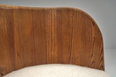  by M belfabrik Pine Barrel Armchair by by M belfabrik Sweden 1940s