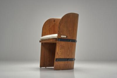  by M belfabrik Pine Barrel Armchair by by M belfabrik Sweden 1940s