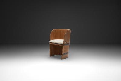  by M belfabrik Pine Barrel Armchair by by M belfabrik Sweden 1940s