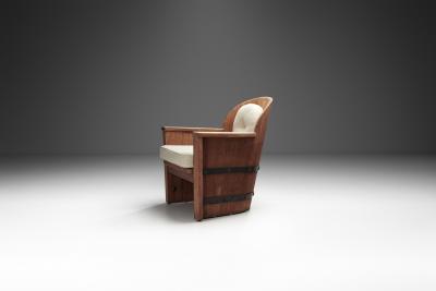  by M belfabrik Pine and Iron Armchair for by M belfabrik Sweden 1940s