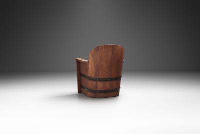  by M belfabrik Pine and Iron Armchair for by M belfabrik Sweden 1940s