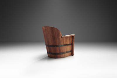 by M belfabrik Pine and Iron Armchair for by M belfabrik Sweden 1940s