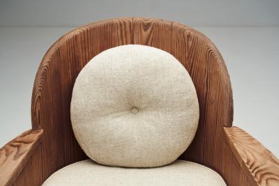  by M belfabrik Pine and Iron Armchair for by M belfabrik Sweden 1940s