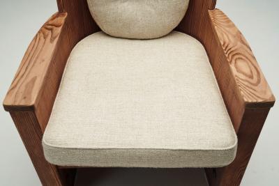  by M belfabrik Pine and Iron Armchair for by M belfabrik Sweden 1940s