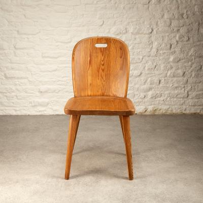 by M belfabrik Set of Six Model SMI 110 Pine Cabin Chairs by by M belfabrik Sweden 1940s