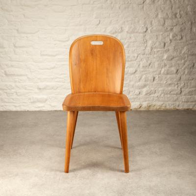 by M belfabrik Set of Six Model SMI 110 Pine Cabin Chairs by by M belfabrik Sweden 1940s