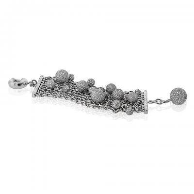  de Grisogono De Grisogono Boule 18K White Gold Pave Diamonds Bracelet