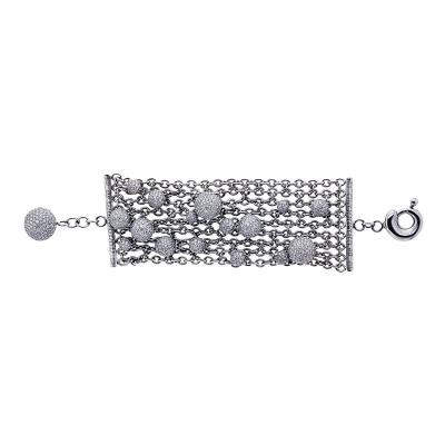  de Grisogono De Grisogono Boule 18K White Gold Pave Diamonds Bracelet
