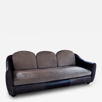  de Sede 1960s Whipstitch Sofa Brown Leather after De Sede