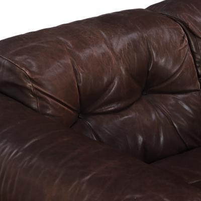  de Sede 1970s Swiss Modern Leather Loveseat in the Style of De Sede