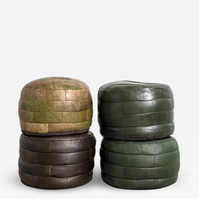  de Sede DE SEDE LEATHER BRICK PATCHWORK OTTOMANS