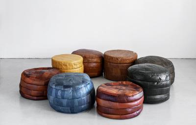  de Sede DE SEDE LEATHER PATCHWORK OTTOMANS