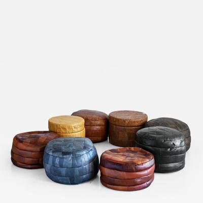  de Sede DE SEDE LEATHER PATCHWORK OTTOMANS