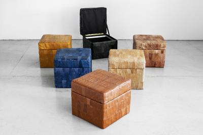  de Sede DE SEDE LEATHER PATCHWORK OTTOMANS