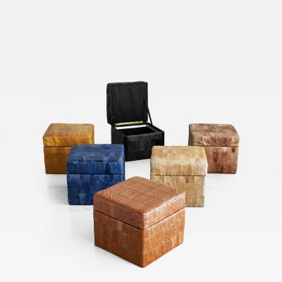  de Sede DE SEDE LEATHER PATCHWORK OTTOMANS