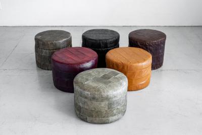  de Sede DE SEDE LEATHER PATCHWORK OTTOMANS