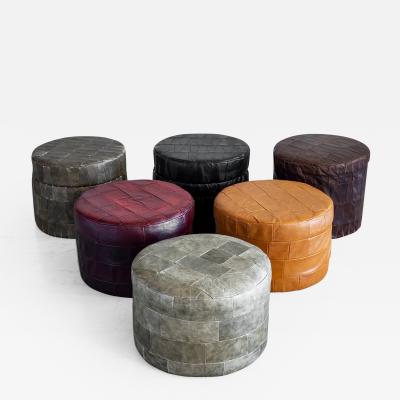  de Sede DE SEDE LEATHER PATCHWORK OTTOMANS