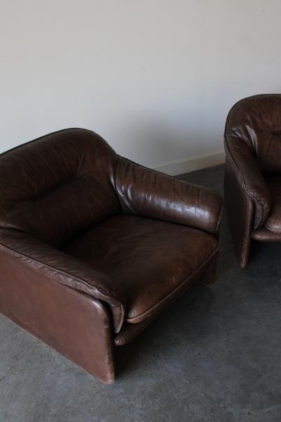  de Sede DS 16 Leather Lounge Chairs by De Sede