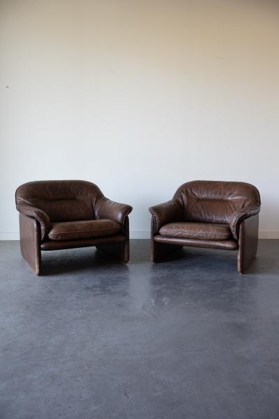  de Sede DS 16 Leather Lounge Chairs by De Sede