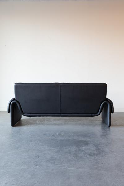  de Sede DS 2011 in Black Leather Sofa by De Sede