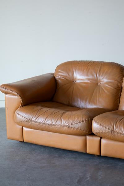  de Sede De Sede DS 101 Cognac Leather Sofa 1970s
