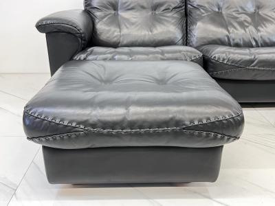  de Sede De Sede DS 101 James Bond Reclining Leather 3 Seat Sofa With 2 Ottomans