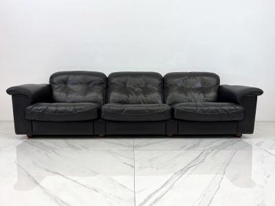  de Sede De Sede DS 101 James Bond Reclining Leather 3 Seat Sofa With 2 Ottomans