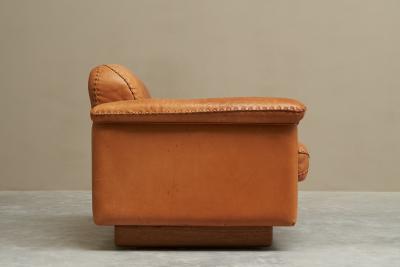  de Sede De Sede DS 101 Lounge Chair in Patinated Cognac Leather 1970s