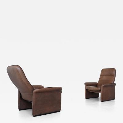  de Sede De Sede DS 50 lounge chairs brown buffalo leather Switzerland 1970