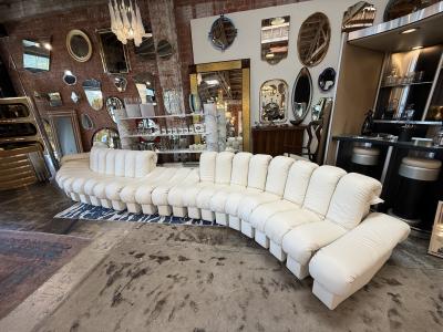  de Sede De Sede DS 600 Snake Sectional Sofa in white leather 