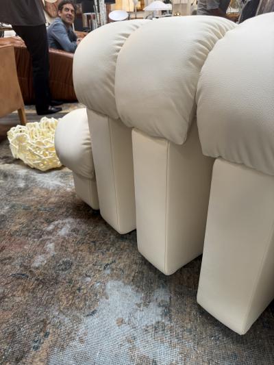 de Sede De Sede DS 600 Snake Sectional Sofa in white leather 