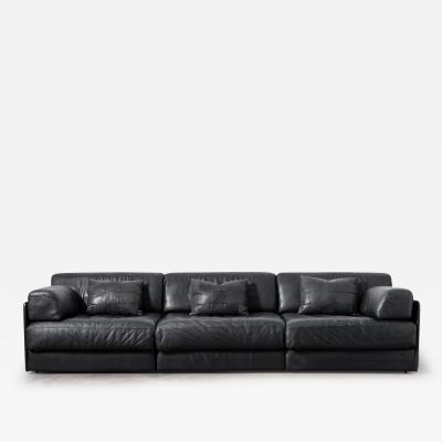  de Sede De Sede DS 76 Modular Sectional Sofa in Black Leather 1970s