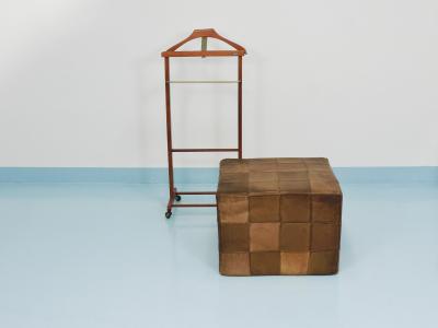  de Sede De Sede Patchwork Leather Cube Stool Pouf Ottoman Switzerland 1970s