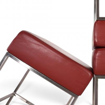  de Sede De Sede set of 3 DS 218 55 leather bar stools by Paolo Piva 2000