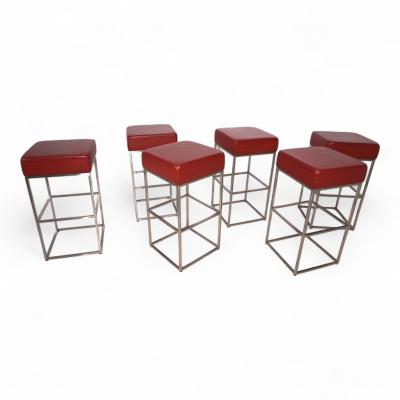  de Sede Set of 6 De Sede DS 218 55 bar stools by Paolo Piva 2000
