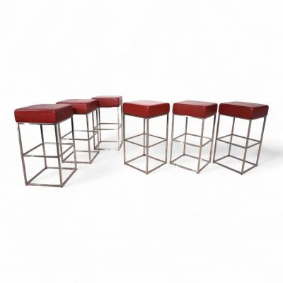  de Sede Set of 6 De Sede DS 218 55 bar stools by Paolo Piva 2000