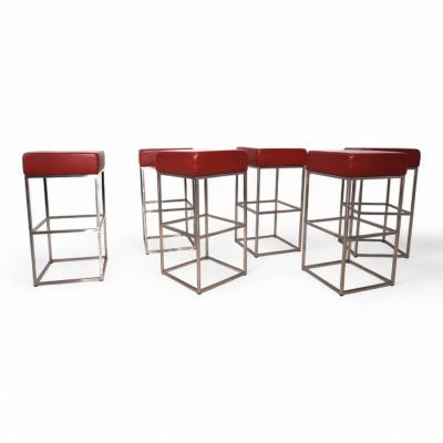  de Sede Set of 6 De Sede DS 218 55 bar stools by Paolo Piva 2000