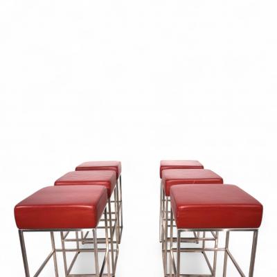  de Sede Set of 6 De Sede DS 218 55 bar stools by Paolo Piva 2000