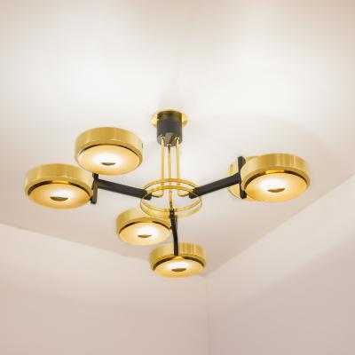  form A Eclissi Ceiling Light Carved Glass Version