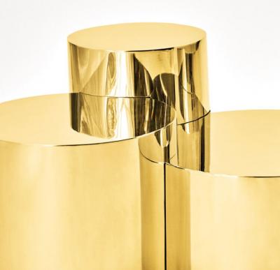  form A Geometria Cerchi 4 Coffee Table Brass Version