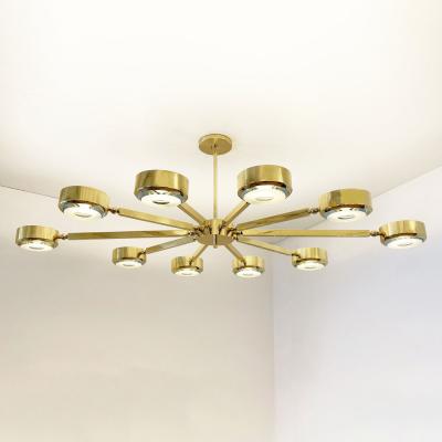  form A Oculus Articulating Ceiling Light Oval Version with Carved Glass