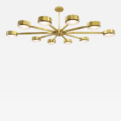  form A Oculus Articulating Ceiling Light Oval Version with Murano Glass