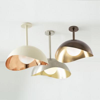  form A Perla Grande Ceiling Light Copper Interior and Enamel Exterior