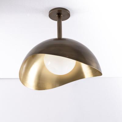  form A Perla Grande Ceiling Light Satin Brass Interior and Bronze Exterior