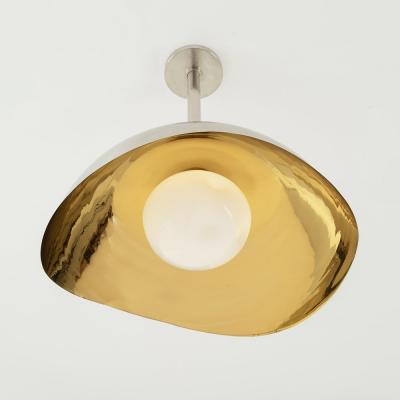  form A Perla Grande Ceiling Light Satin Brass Interior and Bronze Exterior
