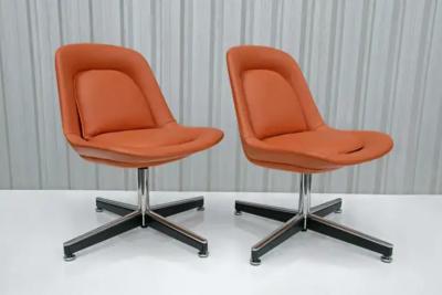  formA Brazilian Mid Century Set of Two Swivel Chairs by Forma c 1970s