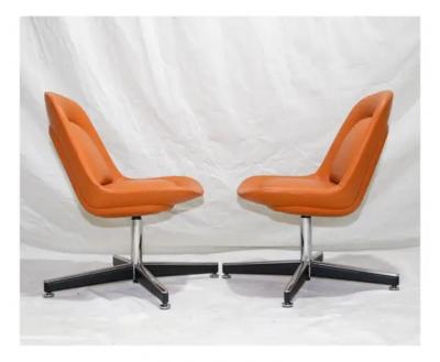  formA Brazilian Mid Century Set of Two Swivel Chairs by Forma c 1970s